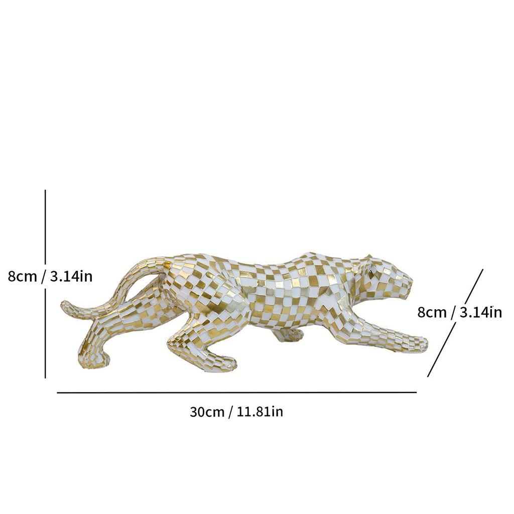 Modern Minimalist Mosaic Cat Figurine for Home or Office Decor