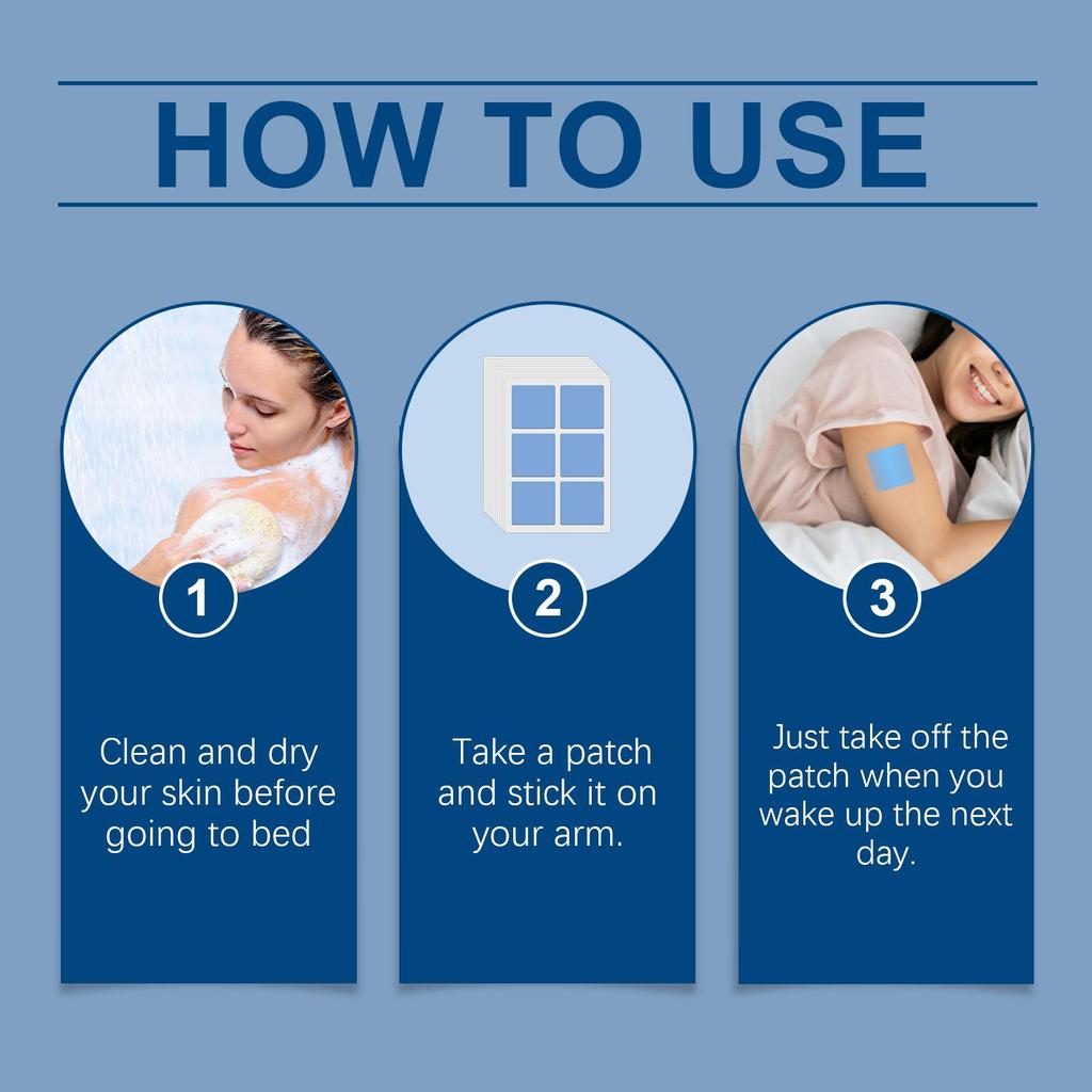 60 Stück Bluebell Schlaf-Patch Nächtliche Schlaf-Verwöhn-Duft Heimduftender Ätherischer Öl-Patch