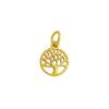 14k Gold Plated Tree of Life Hollow Round Pendant Necklace, 10mm, DIY Jewelry Accessories