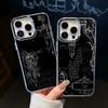 Phone Case For iPhone 17 16e 16 15 14 13 12 11 Pro Max 8 7 Air Plus Transparent Soft Cover Gothic Cyber Sigil Cross
