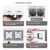 European Standard 16A Wall Socket, Model 157, with Tempered Glass Panel, 250V, Double Socket for Round Box Installation