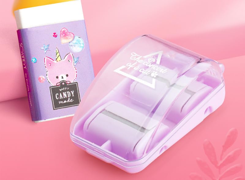Plus Nao Eraser Debris Cleaner, Desktop Cleaner, Manual, Mini, Eraser Dust Catcher, Compact, Palm-Sized, Stylish & Cute - Sky Blue