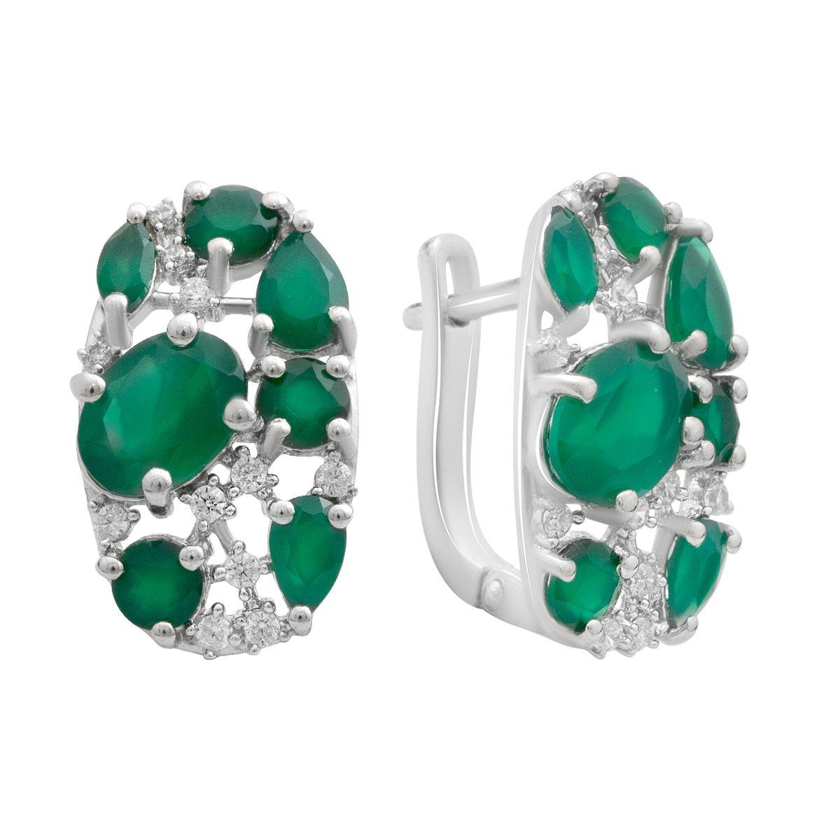 

Серебряные серьги с натуральным агатом 5.578ct (2189862) смарагдовий