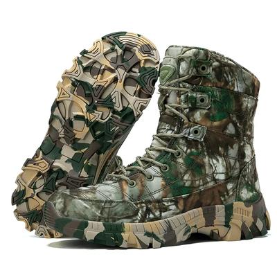 Fashion 2025 Men Boots Tactical Shoes High Top Hiking Durable  Anti-Slip Outdoor Climbing Trekking Shoe Military Tactical Low Boots Male