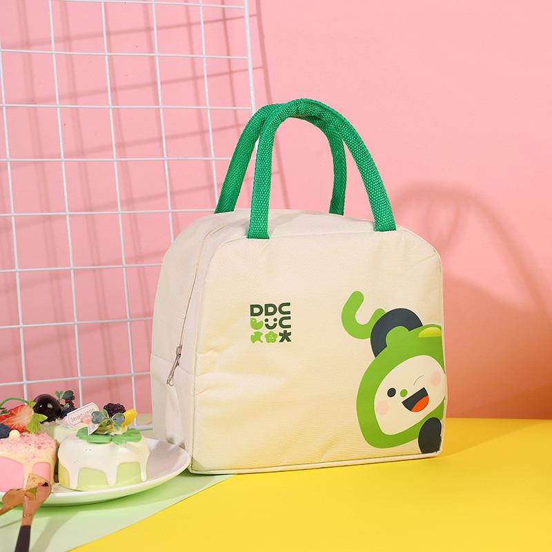 

Bento Cartoon Theme Bag With High Capacity Oxford Cloth Insulated Lunch Bag белый