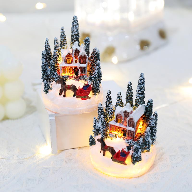 Luminous Resin House Christmas Ornament: Creative Holiday Decor & Gift