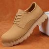 Men's Cow Leather Shoes Luxury Outdoor Brand Thick Bottom Casual Oxfords Shoes Men Lace Up Oxfords Beef Tendon Outsole Shoes Men