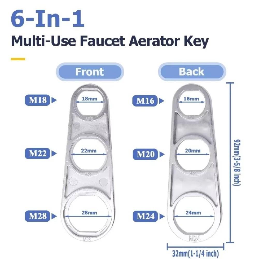 1/2Pcs Dual Function Faucet Bubbler Wrench Alloy Plumbing Tools Kitchen Faucet Maintenance