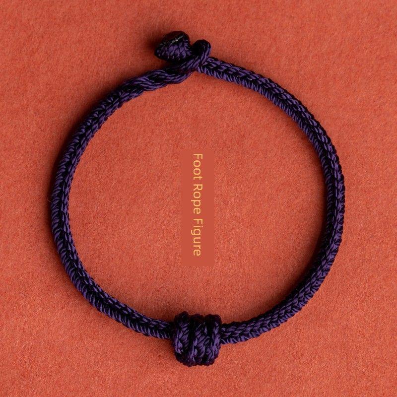 

и Летнее Специальное Предложение] Зодиакальный Дракон Собака, Крупный рогатый скот, Овца, Кролик, Выдержанный Плетеный Ремешок Ручной работы Мужской и Женский Браслет-Анклет Узел Цзиньган Dark leg rope-ankle circumference 22cm