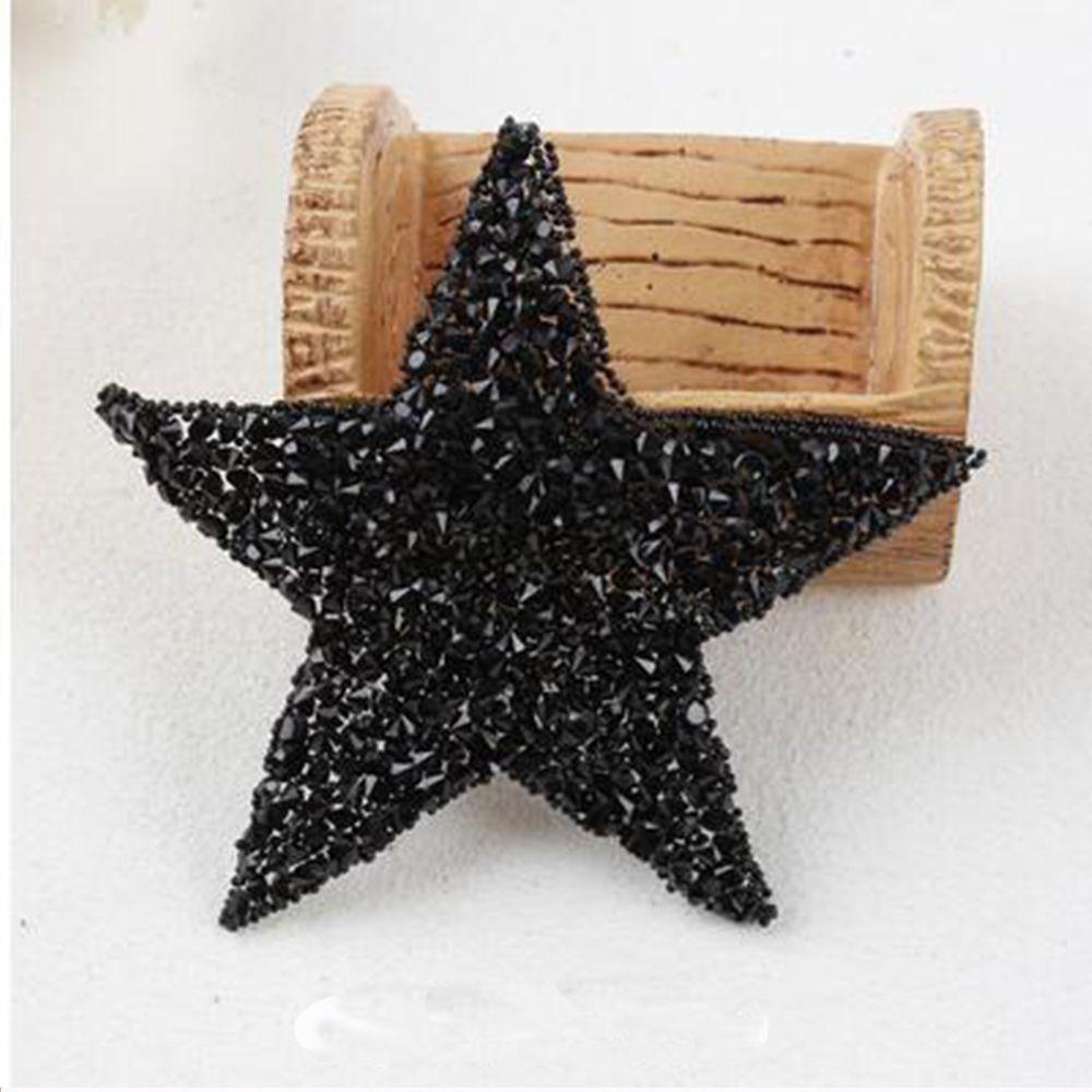 Star Motifs Thermal Transfer Pentagram Sticker Rhinestone Patches Clothing Accessories Hotfix