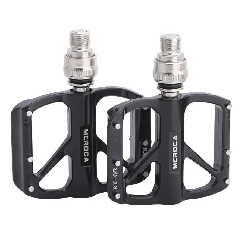 

MEROCA Ultra-light Quick Release Aluminum Alloy 3-Bearing Bicycle Pedals Non-slip Folding Bicycle Pedals Bike Pedal QR Pedal