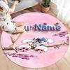 Diddl Custom Name Round Area Rug,Carpet Rug for Living Room Bedroom Sofa Playroom Decor,Non-slip Floor Mat