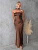 Summer Sexy Halter Neck Satin Long Dress for Women