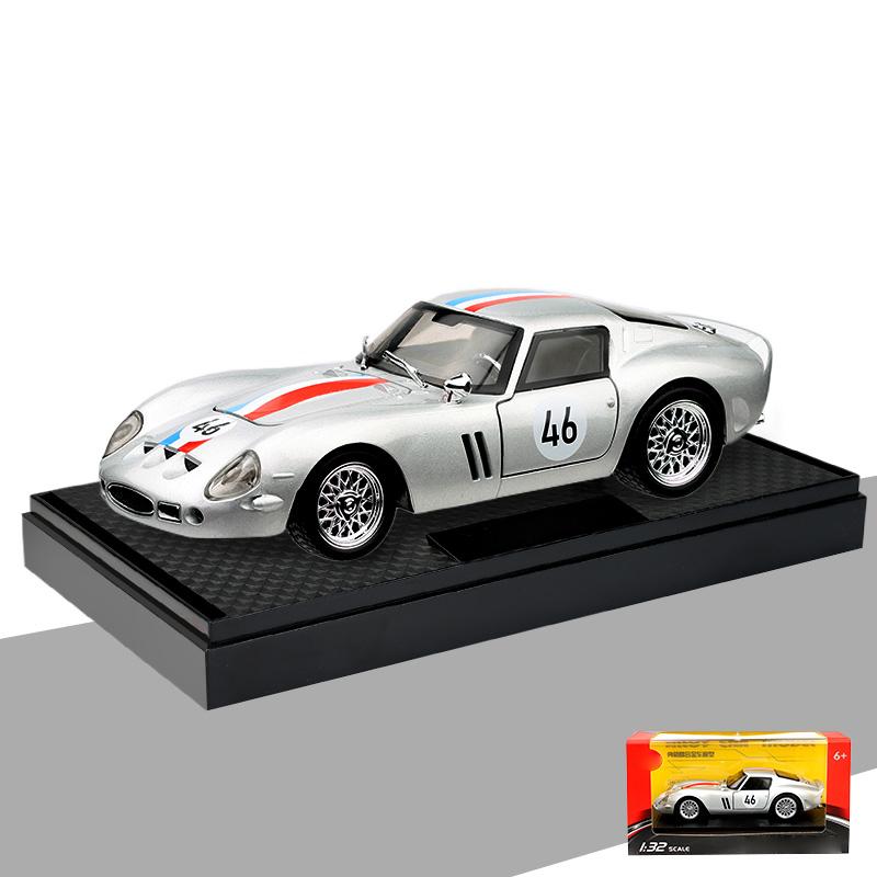

Масштаб 1/32 Ferrari 250 GTO Суперспортивный автомобиль Сплав Литой Модель автомобиля Металлическая Миниатюрная модель Коллекция GT Хобби Праздничный подарок с парнем серебряный