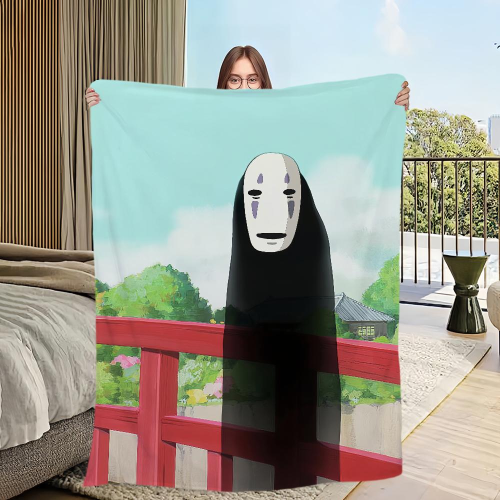 Anime umění roztomilý vtipný Bez tváře k-KAONASHI Deka Flanelová teplá měkká plyšová deka na pohovku obývací pokoj kancelář ložnici cestovní dárek