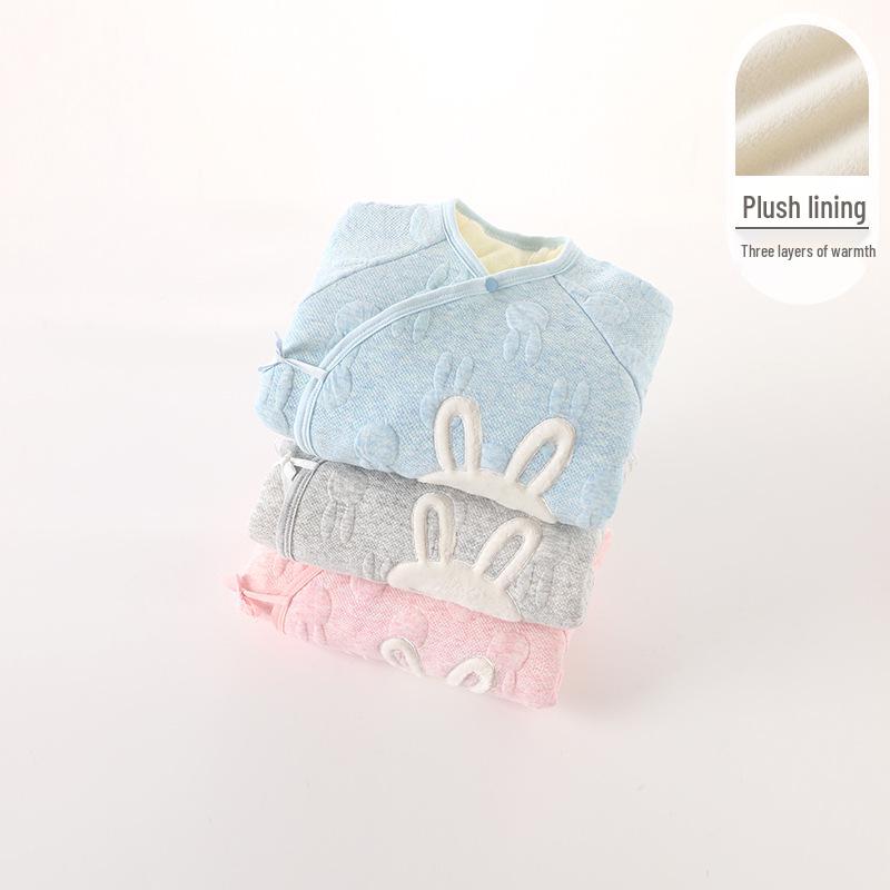 Thickened Winter Baby Bodysuit: Warm Padded Long Sleeve Romper for Newborns