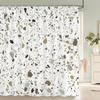Modern Simple Mosaic Shower Curtain Waterproof Bath Curtains with 12 Hooks for Bathroom Home Decoration Polyester Fabric Screen