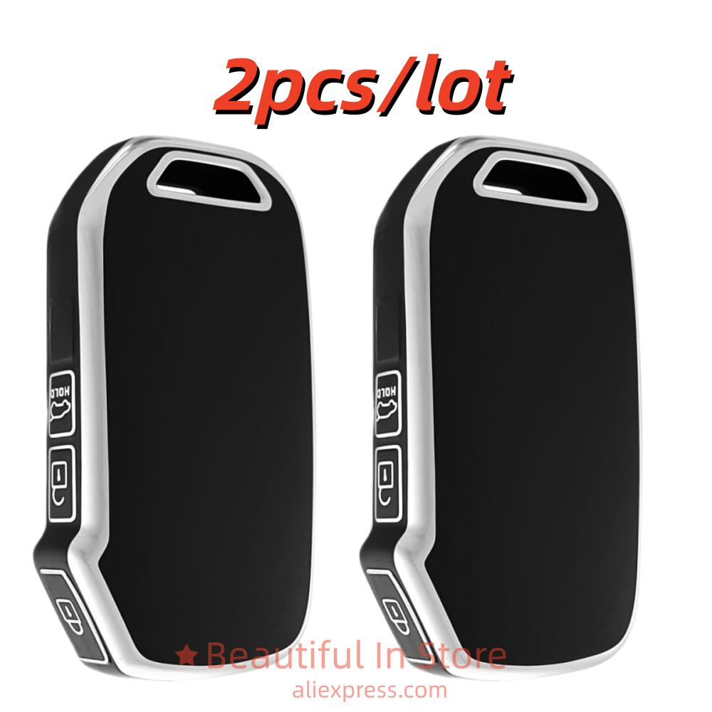 

2pcs/lot Car Key Case Covers For KIA Sportage R GT Stinger Sorento Ceed Cerato Forte Niro Soul Telluride Protector Keyless