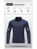 Herren Sport-T-Shirt mit halbem Reißverschluss, langärmelig, schnelltrocknend, für Laufen & Radfahren