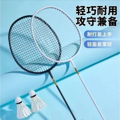 Badminton Racket Set Lightweight Adults Kids Students Training Durable