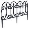 Black Garden Fence 60X33 Cm 8 Pcs.
