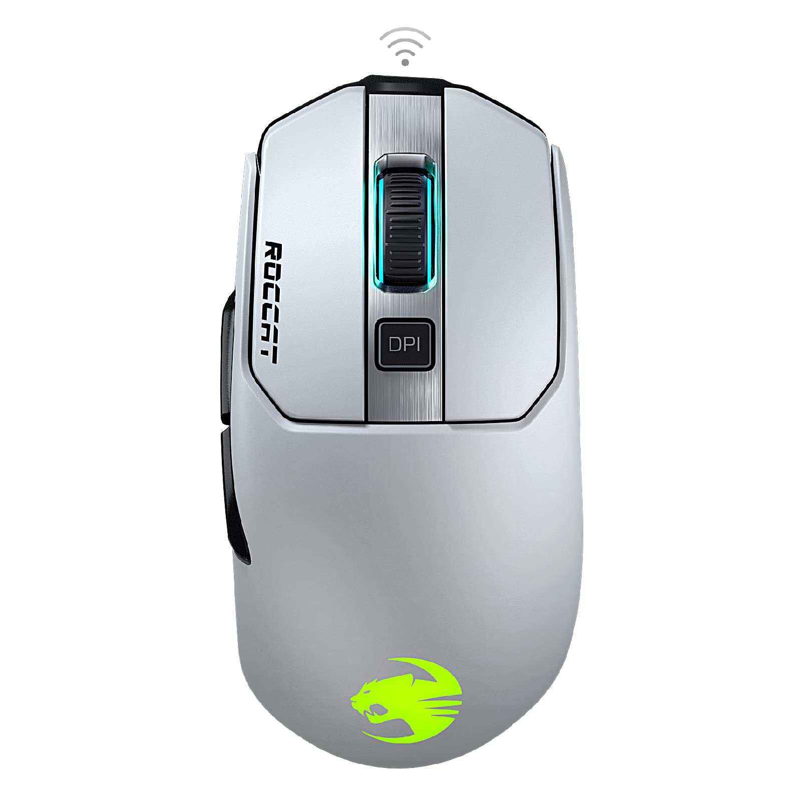 

ROCCAT Kain 202 Wireless Titan Click RGB Gaming Mouse 16K Side White Design Engineering (Owl-Eye Optical, Buttons, Wireless) (German & ROC-11-615-WE)