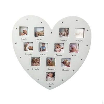 Baby First Year Frame with Light , Monthly Milestone Photos,12 Month Picture Frame, Keepsake