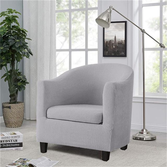 Husa de canapea cu arc din fleece polar, huse elastice pentru canapea club pentru living, husă pentru fotoliu tip tub cu huse de pernă detașabile