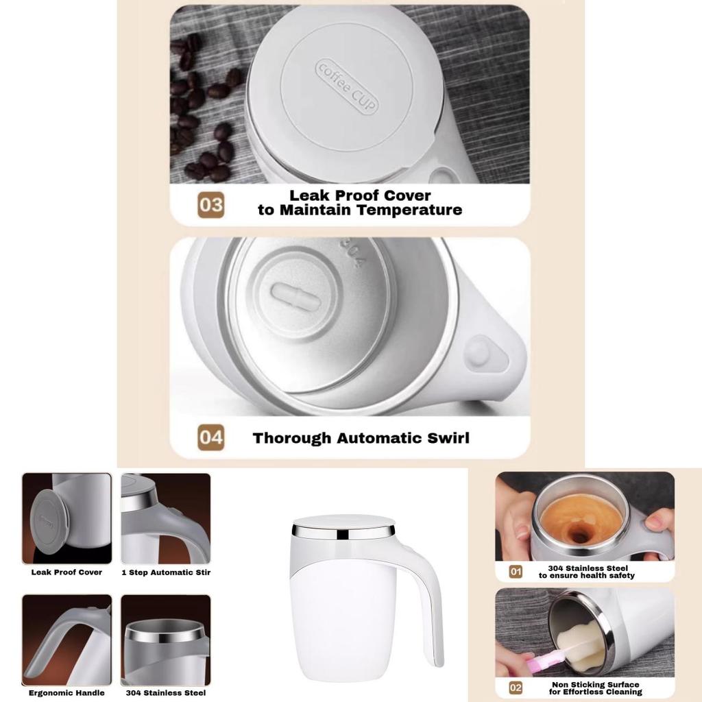 Tasse à café magnétique à rotation automatique pour restaurants et cafés