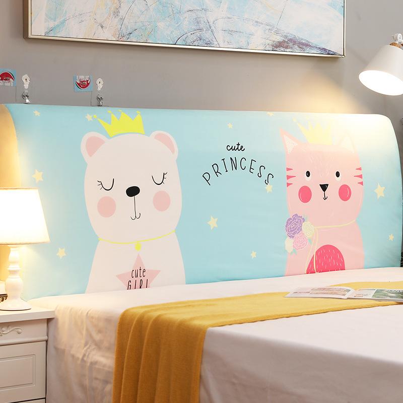 Elastic All-Inclusive Headboard Cover Bed Head Back Protection Dust Cover INS Dustproof Soft Wooden Bedhead Backrest Protection