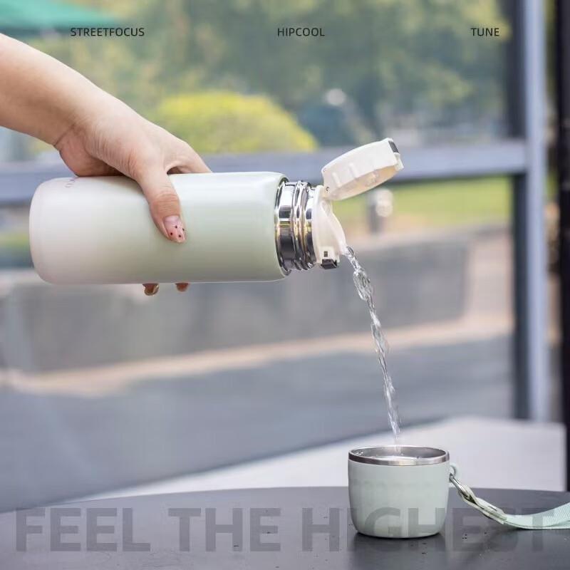 Portable Dual-Drink Stainless Steel Insulated Bottle