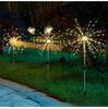 Solar-Powered Firework LED Lights, Starry Copper Wire, Dandelion Outdoor Waterproof Garden Decoration.