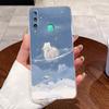 Jelly Casing For Huawei Y7P 2020/P40 lite E/Honor 9C/Y8P 2020/P Smart S Clear Silicone Soft TPU Cover Cute Cat Protective Case