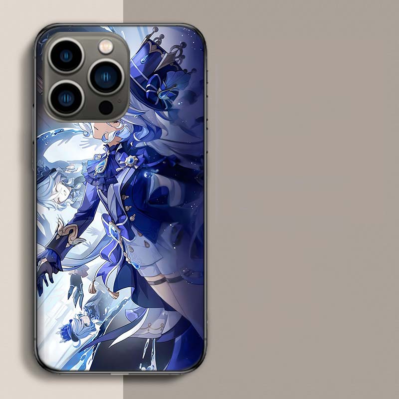 

Милый чехол для телефона Furina Genshin Impact для iPhone 17 Air 15 Pro 14 Plus 16 Pro Max 12 13 Mini 11 16E X XS Cover Милые Fundas iPhone 11