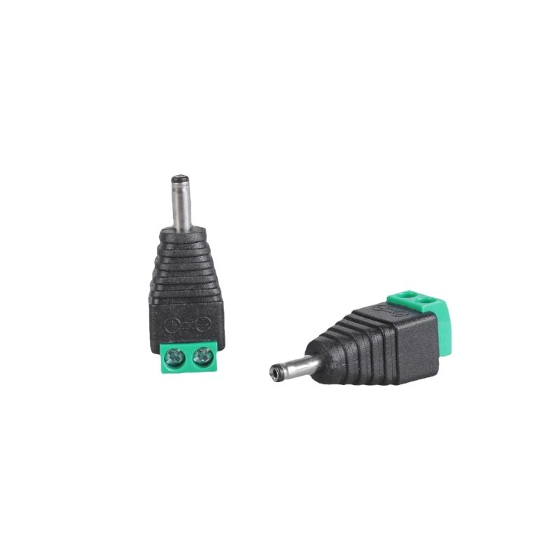 2Pieces 3.5mmx1.35mm Male Female Power Plug Connectors Adapter for Security Camera Installation