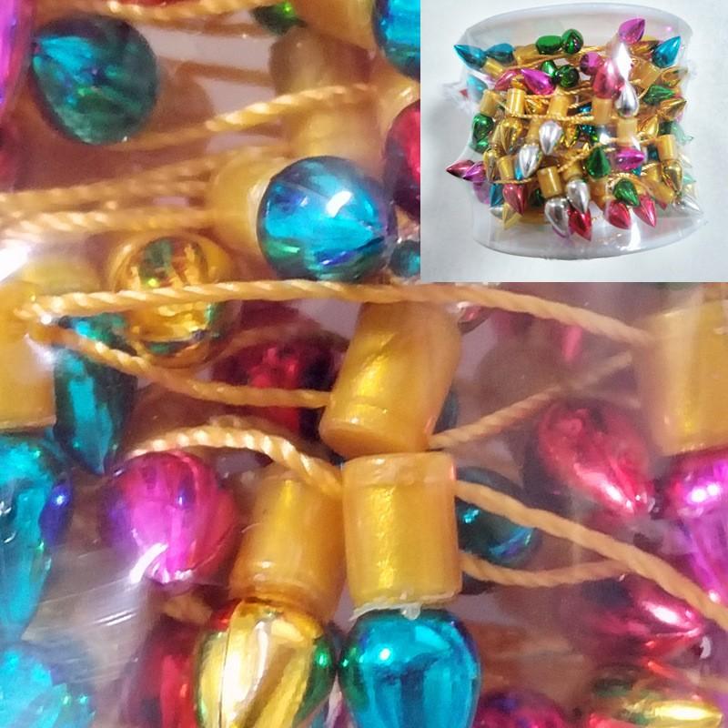 

New Year Gift Dollhouse Colorful Bulbs 5M/roll Colorful Bulbs String Garland Christmas Home Decorations Xmas Tree Ornaments