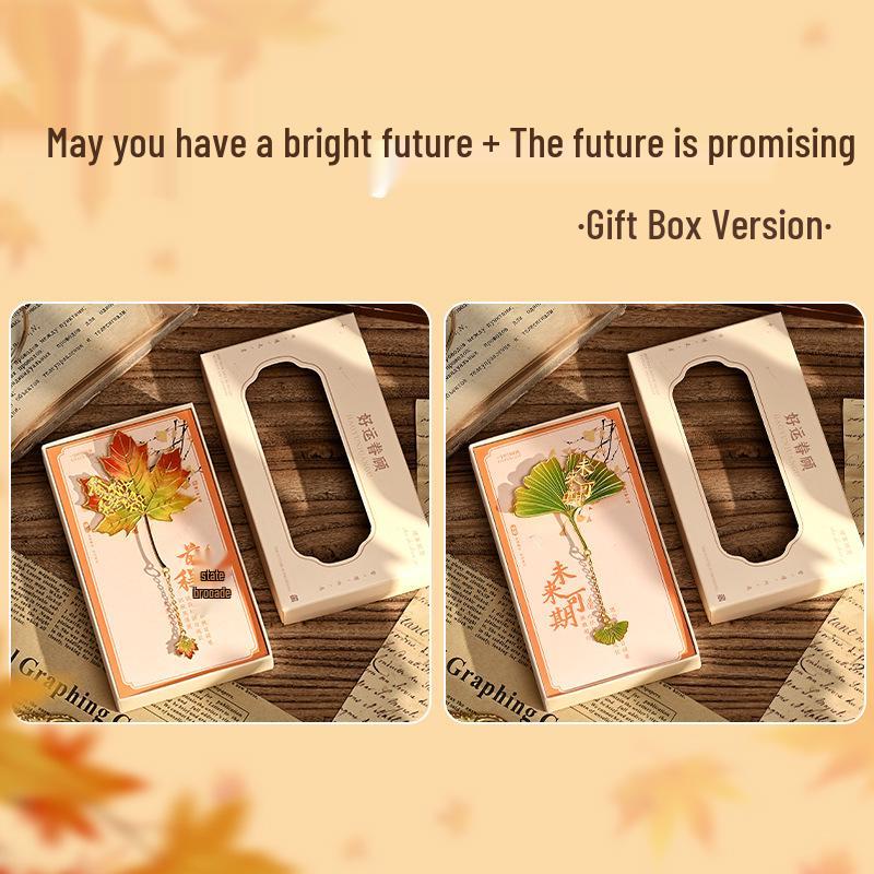 Exquisites Retro Ginkgoblatt Metalllesezeichen - Das perfekte kulturelle Geschenk für Studenten