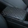 Universal Car Armrest Pad Cover Auto Center Console Box  Leather Cushion Black
