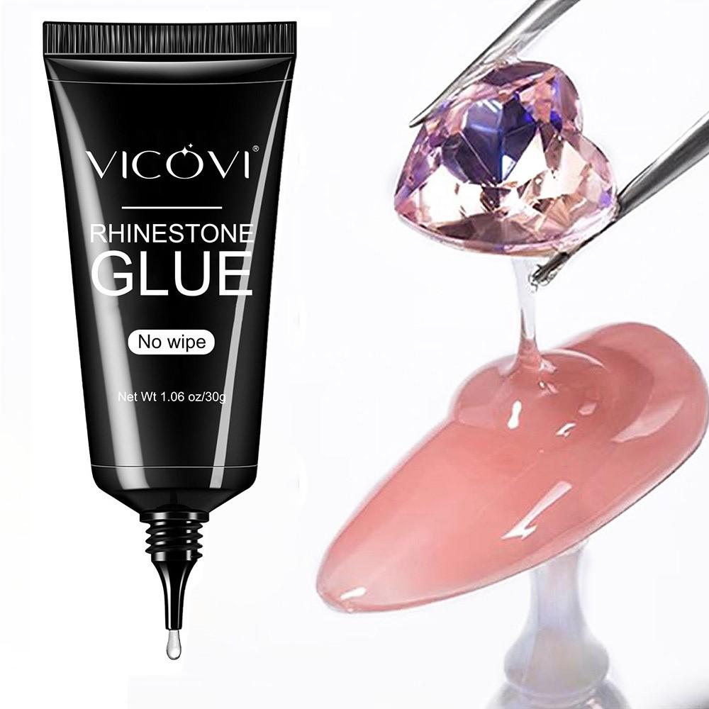 30ml 5D Clear Rhinestone Glue & Nail Sculpting Gel for Carving,Molding,Painting No Wipe Clear Gel Polish for DIY Nail Designs ^3