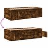 Daybed with Drawers Without Mattress Smoked Oak 90x200 Cm