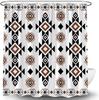 Shower Curtain Western Boho Abstract Pattern Geometric Vintage Native Simple Neutral Classic Southwestern Farmhouse White Black