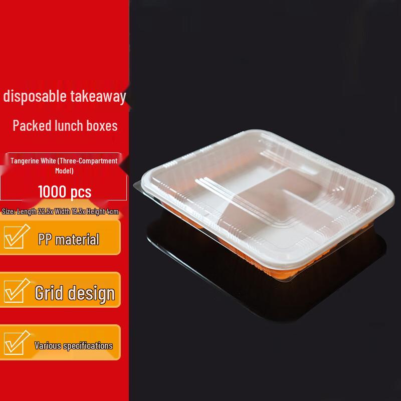 Homeglen Disposable Takeout Meal Prep Containers with Lids