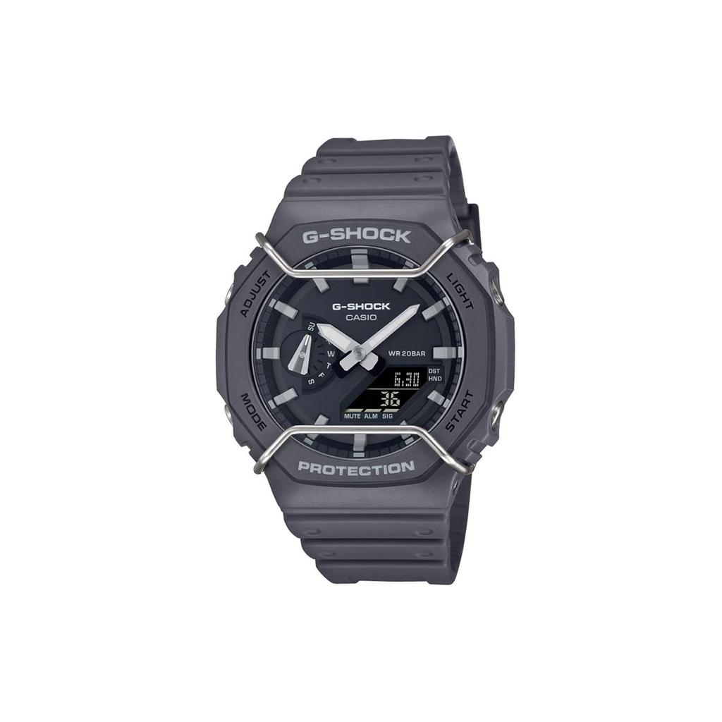 Casio Montre Homme Série à Double Affichage Cristal Liquide/Analogique 48mm Gris GA-2100PTS-8APR