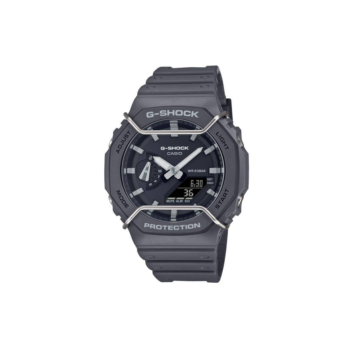 CASIO Men Liquid Crystal/Analog Dual Display Series 48mm Gray Watch GA-2100PTS-8APR Gray