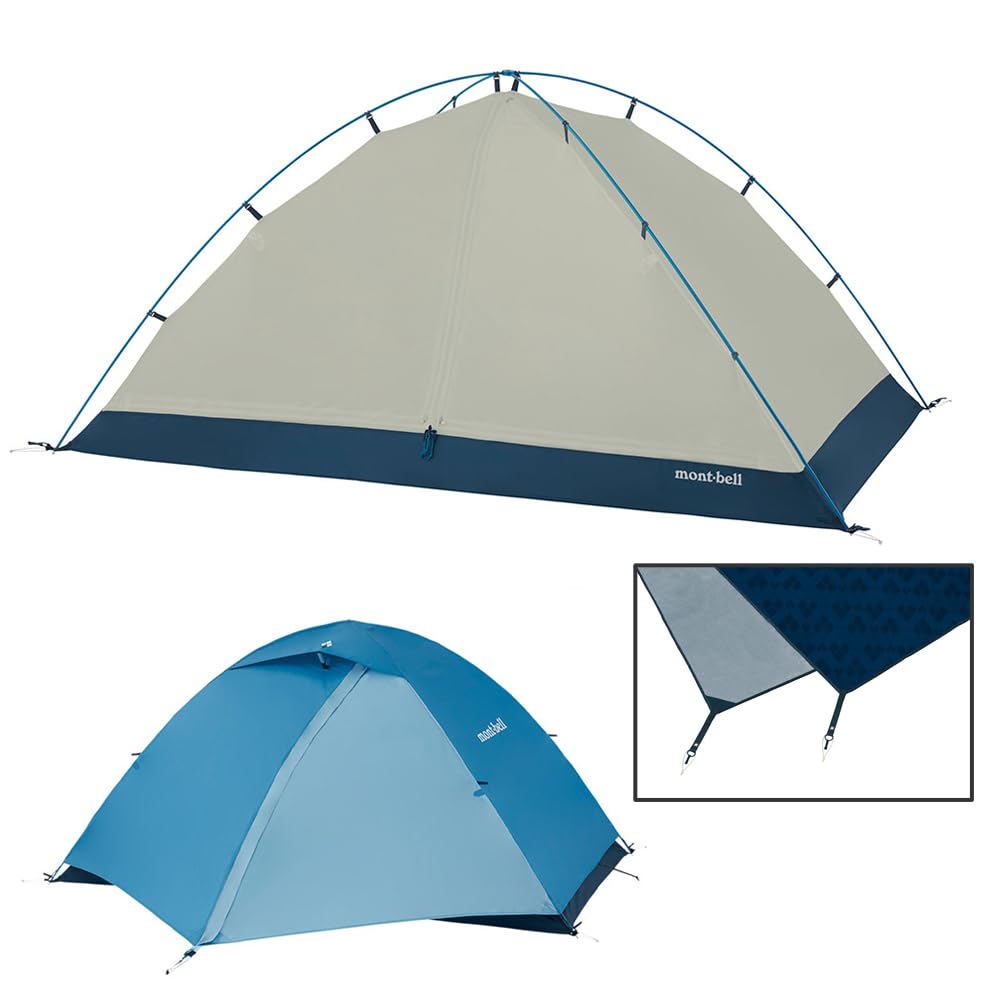 

Mont-bell Chronos Dome 2 Tent, 2-Person, with Original Ground Sheet, 1122718 (Blue (SKB))