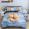 Cat Duvet Cover Set Pet Cats Pattern Twin Bedding Set Cute Kitten For Boys Polyester Mysterious Black Cat King Size Quilt Cover