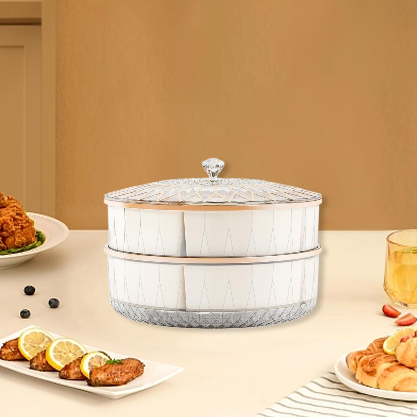 

Поднос для конфет с вращающимися отделениями для закусок и орехов 29cmx19.5cm