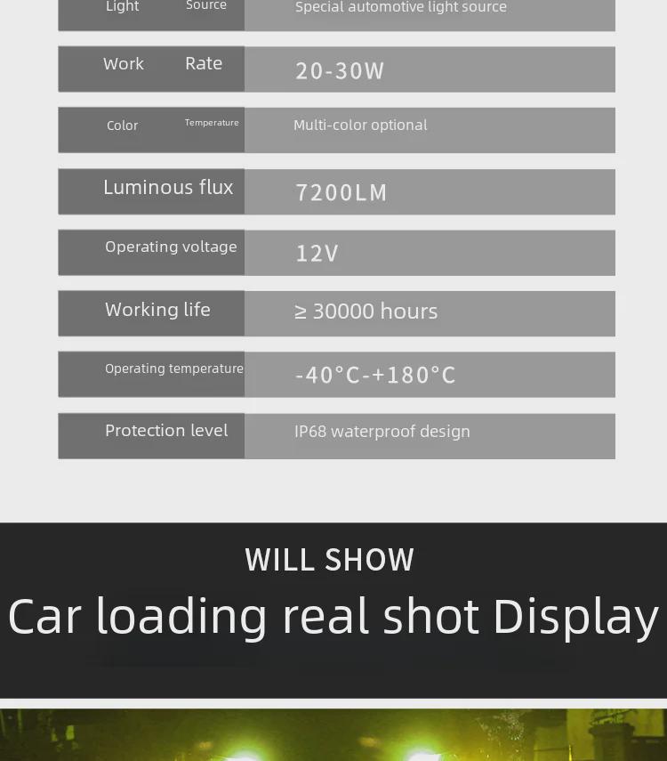 Dual-Color Automotive LED Fog Lights with Lens, H7/9005/9006/H11, Easy Installation