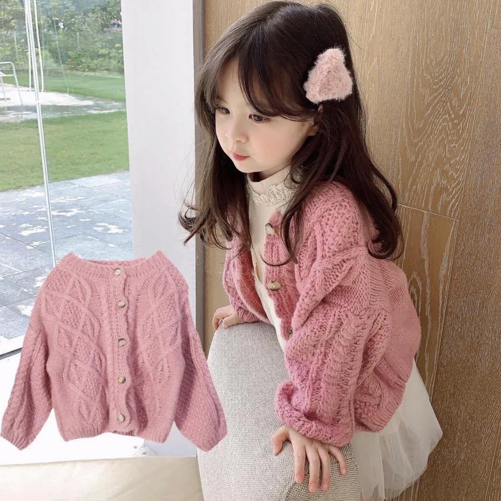 Kids Single Breast Girls Sweater Boys Cardigans Knitted