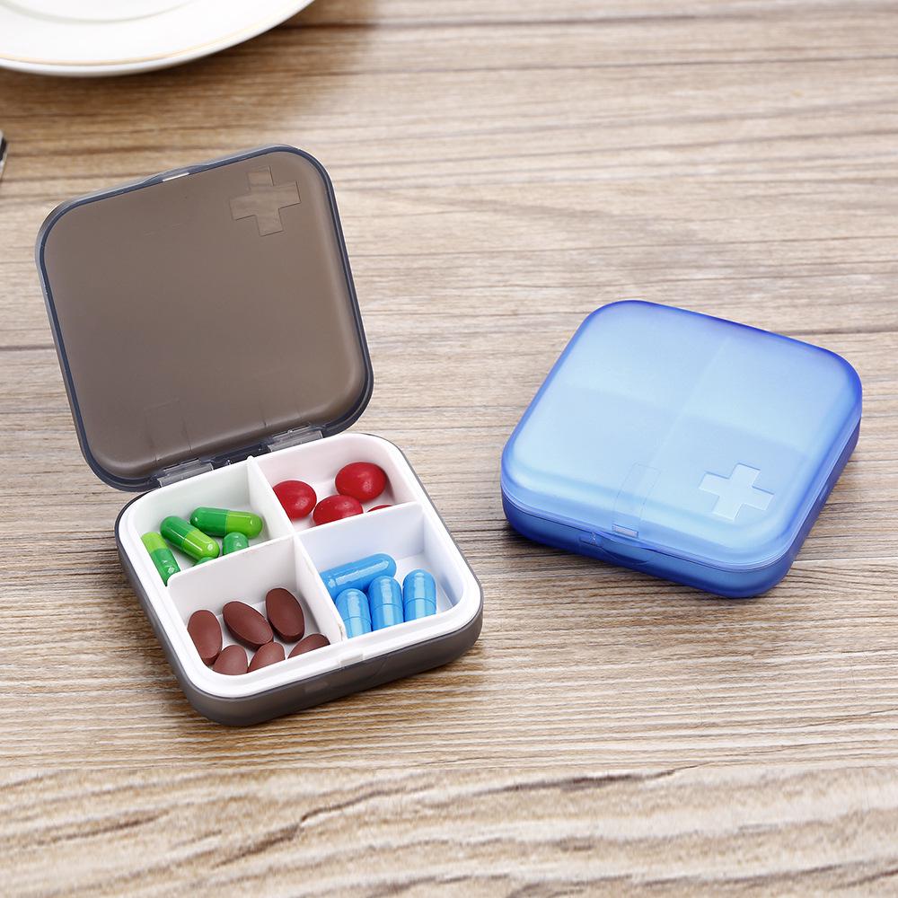 Fashionable Portable Medicine Box - 4 or 6 Grid Mini Outdoor Pill Organizer